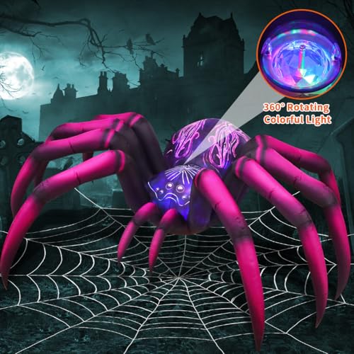 Lighted Inflatable Spider Display Long Halloween Inflatable