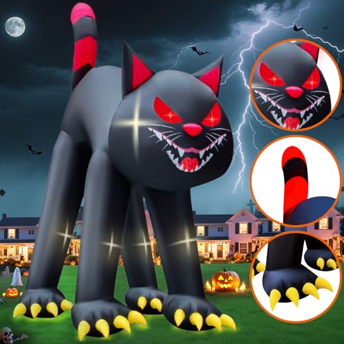 20FT Black Cat Halloween Inflatable Outdoor Decorations