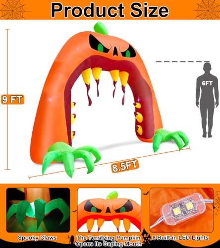 Inflatable Entry Arch Giant Halloween Pumpkin Archway