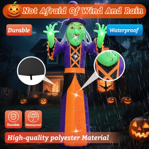 Halloween Inflatable Witch Yard Display for Events