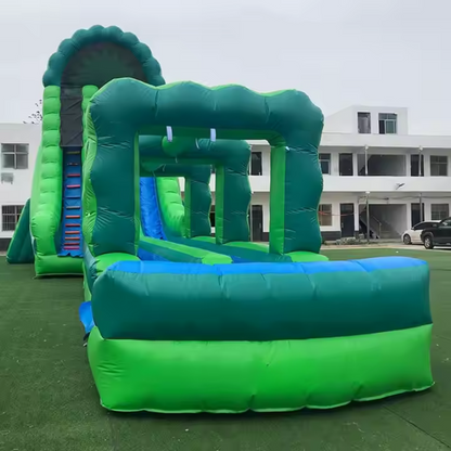 Green Colossus Inflatable Water Slide