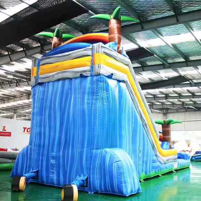 Blue Crush Inflatable Water Slide for Kids