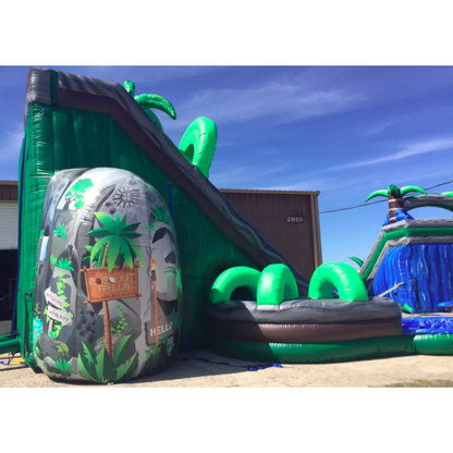 Jungle Curve Inflatable Water Slide