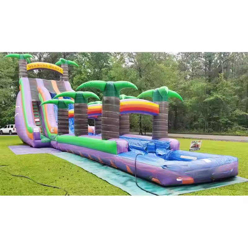 Dual Tube Inflatable Water Slide