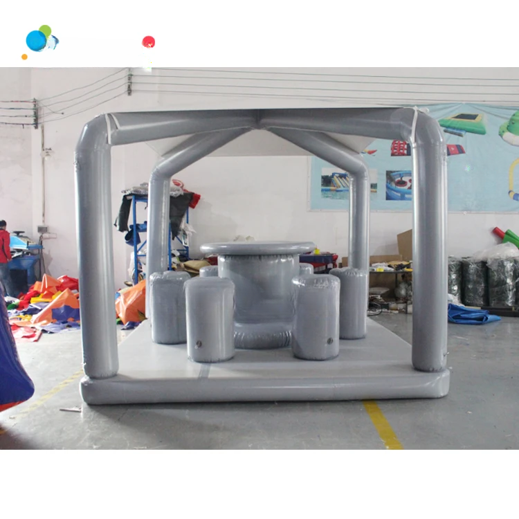 6 Person Floating Cabana Inflatable Water Lounge Tent Platform