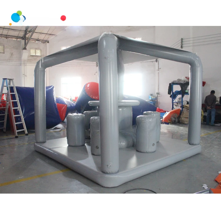 6 Person Floating Cabana Inflatable Water Lounge Tent Platform