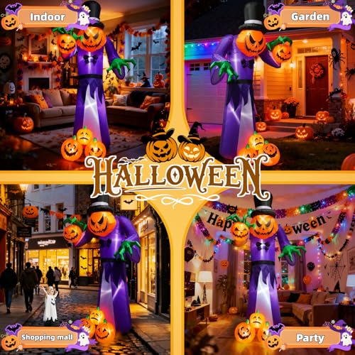 Giant Halloween Inflatable Pumpkin Grim
