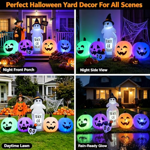 Halloween Inflatable Decorations Outdoor Pumpkins Ghosts and Tombstones