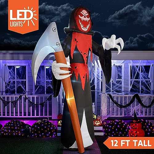 Grim Reaper Tall Halloween Inflatable Outdoor Decoration Display