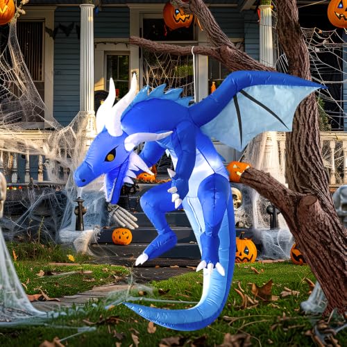 Hanging Ice Dragon Inflatable Halloween Decoration for Outdoor Events
