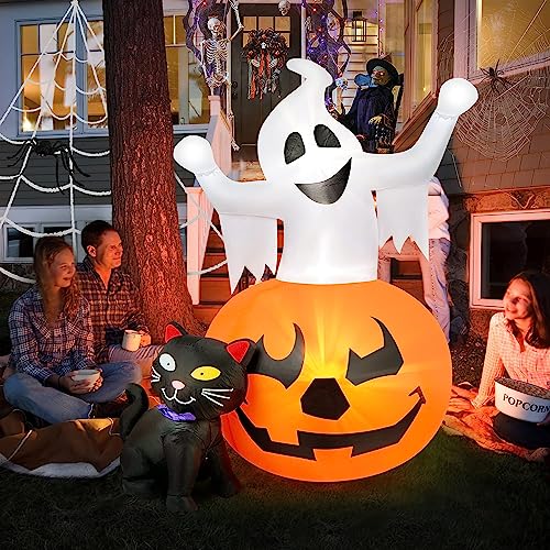 Lighted Halloween Inflatables Outdoor Ghost Yard Decoration