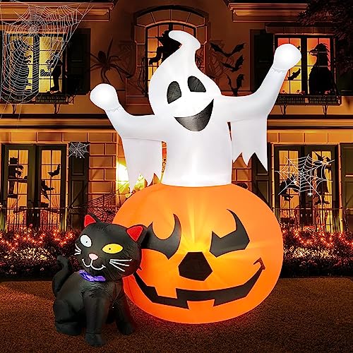 Lighted Halloween Inflatables Outdoor Ghost Yard Decoration
