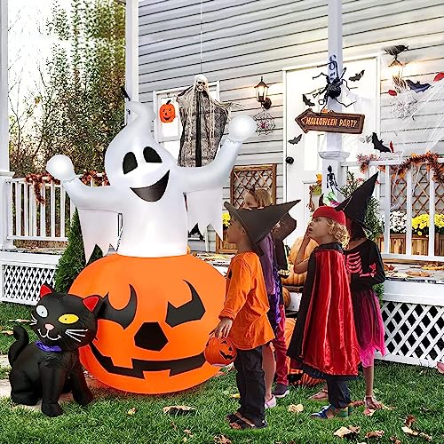 Lighted Halloween Inflatables Outdoor Ghost Yard Decoration