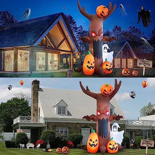 Pumpkin Ghost Tree Halloween Inflatable Outdoor Decoration