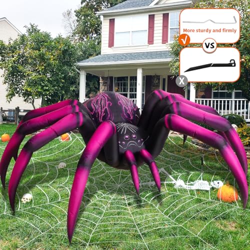 Lighted Inflatable Spider Display Long Halloween Inflatable