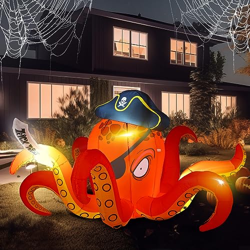 Pirate Octopus Inflatable Halloween Decoration