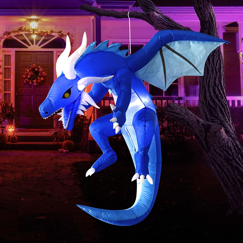 Hanging Ice Dragon Inflatable Halloween Decoration for Outdoor Events