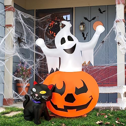 Lighted Halloween Inflatables Outdoor Ghost Yard Decoration