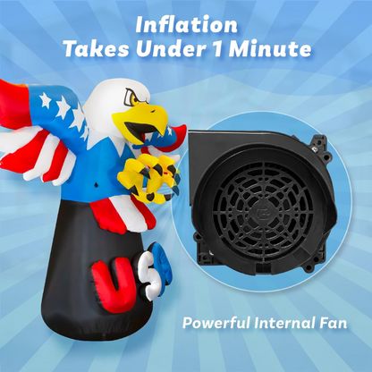 4th of July Patriot Eagle Inflatable Decor