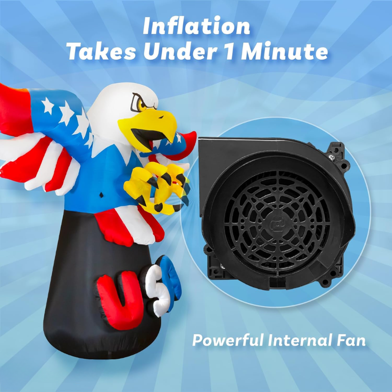 4th of July Patriot Eagle Inflatable Decor
