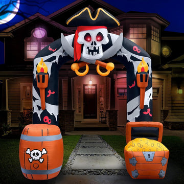 Halloween Inflatables Pirate Skull Archway Outdoor Decoration