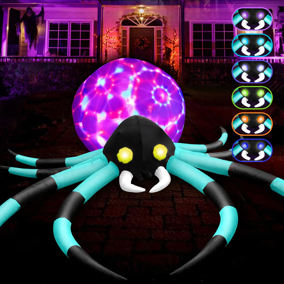 Giant Halloween Inflatables Spider For Outdoor Display