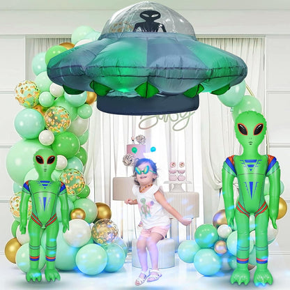 Inflatable UFO Alien Cow Decoration with Lights