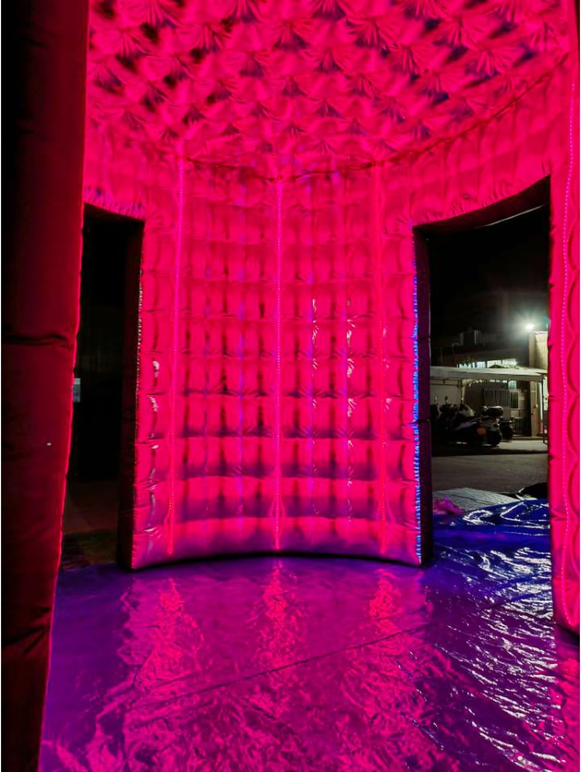 Led Inflatable Booth Round Inflatable LED Photo Booth Enclosure with LED Lights & Blower ...