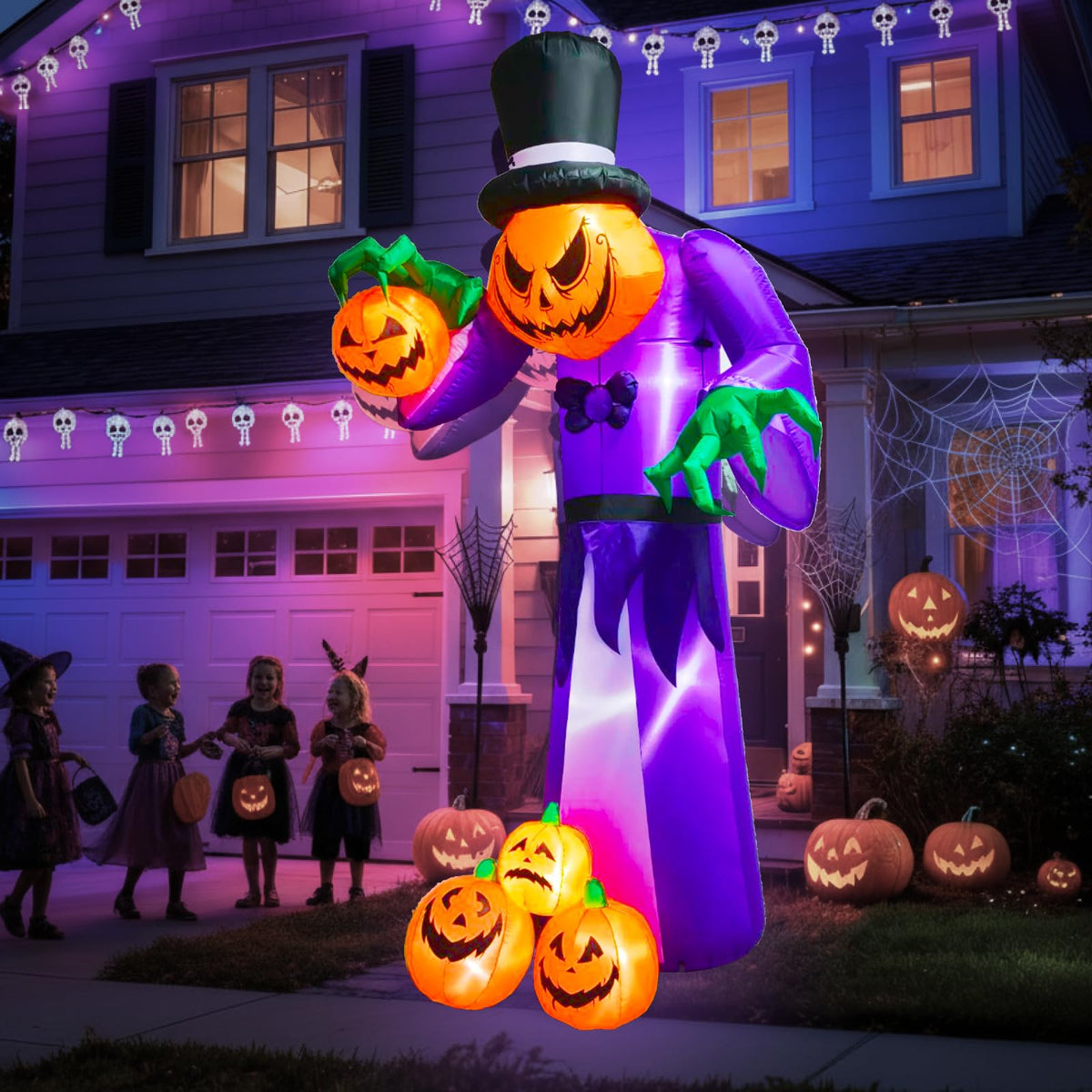 Giant Halloween Inflatable Pumpkin Grim