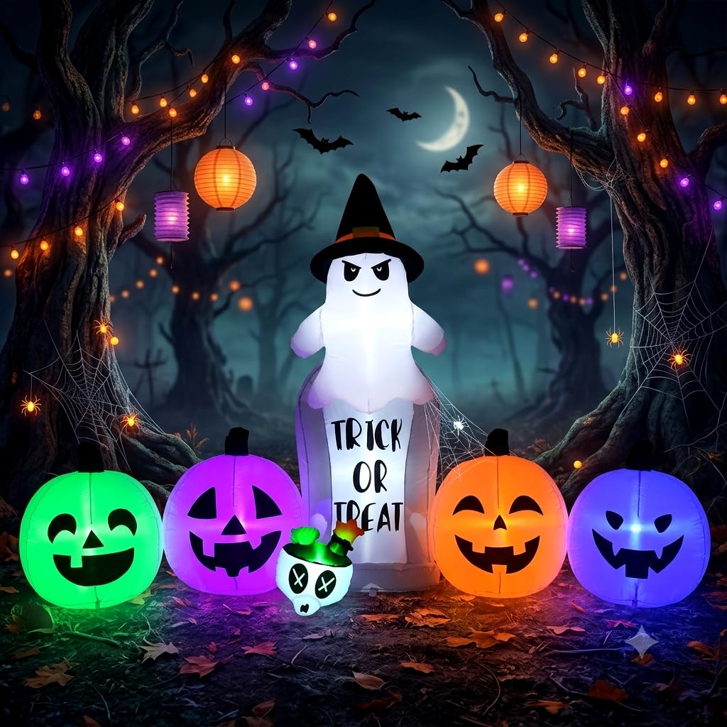 Halloween Inflatable Decorations Outdoor Pumpkins Ghosts and Tombstones