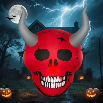 Decoración Hinchable de Jardín Monstruo Verde de Halloween con LED