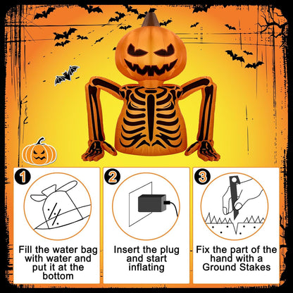 Inflatable Halloween Decoration with LED Lights Outdoors