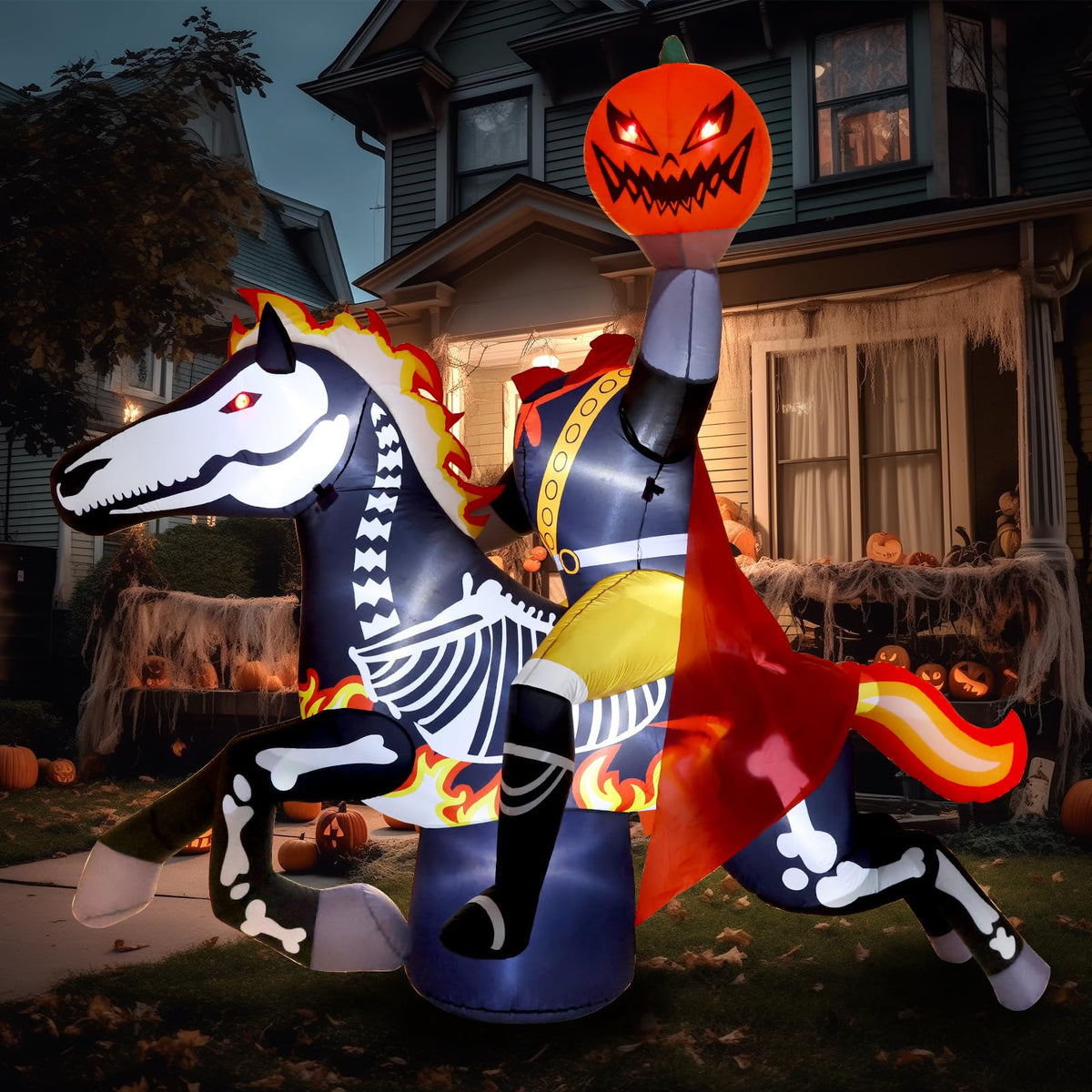 Halloween Inflatable Headless Horseman Outdoor Decorations