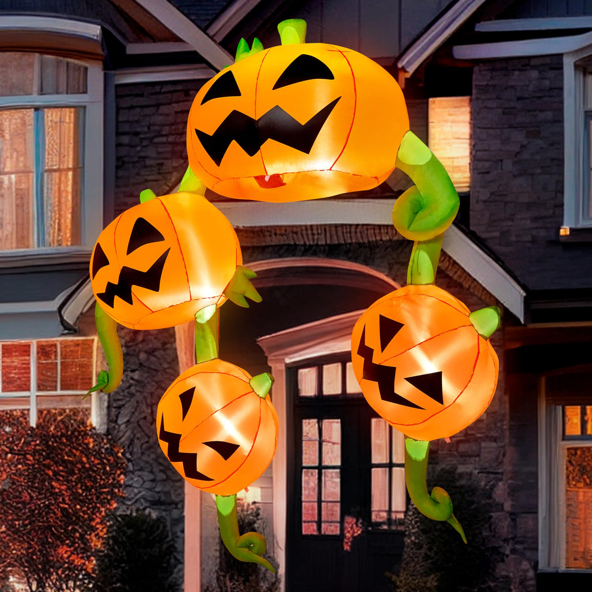 Halloween Inflatable Outdoor Roof Pumpkin Display