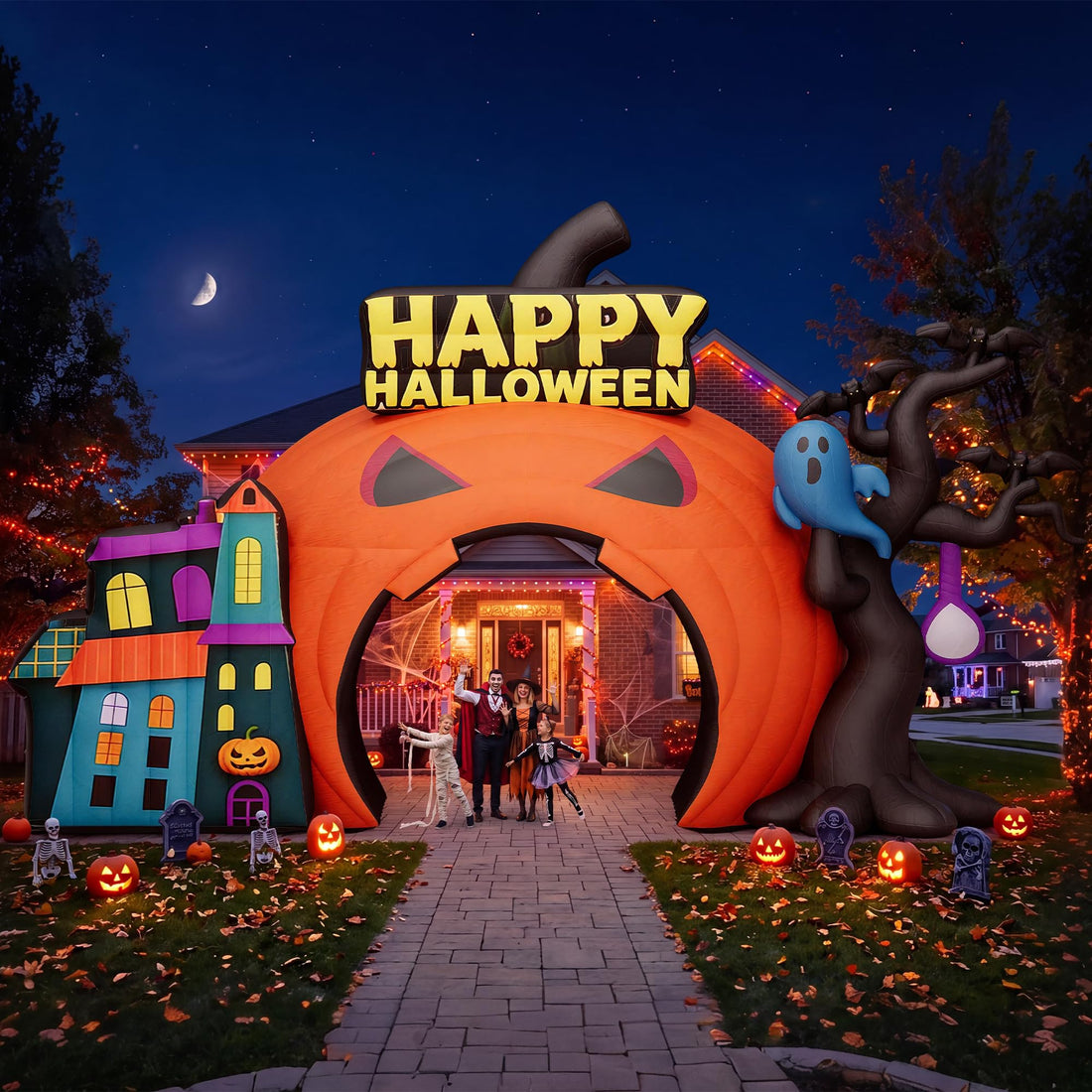 Inflatable Pumpkin Arch for Halloween Events Albott