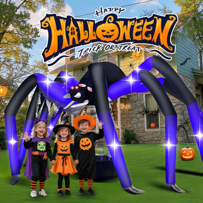 Halloween Inflatable Green Monster Yard Decoration with LED