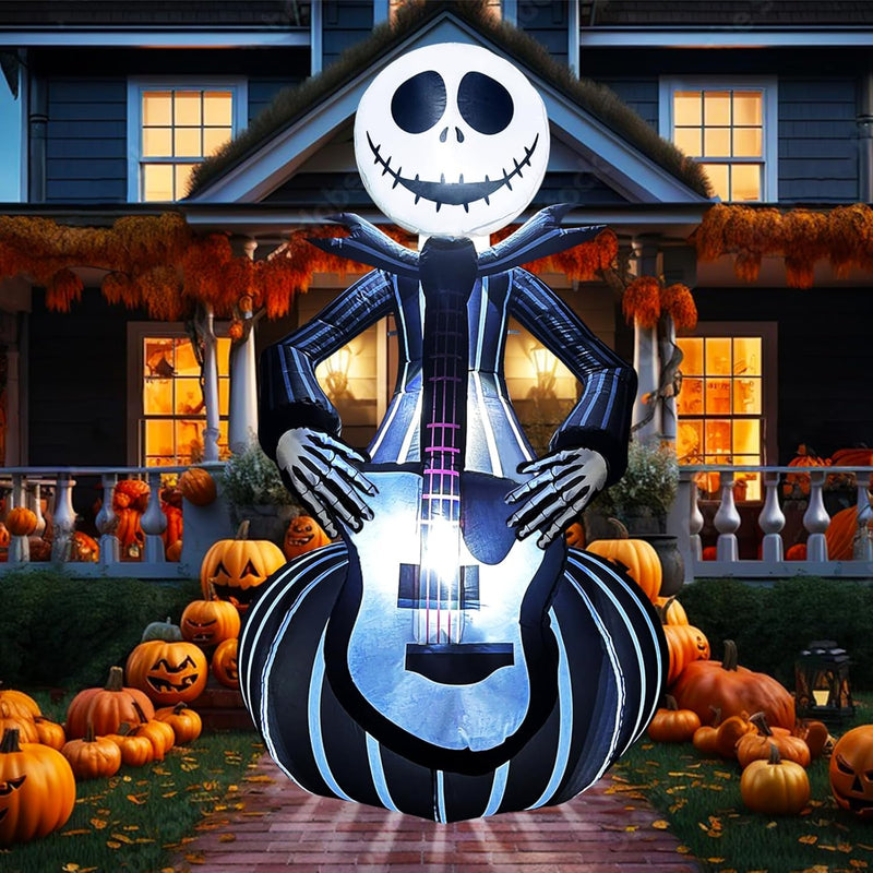 6 FT Halloween Inflatable Archway with Ghost & Built-in LEDs