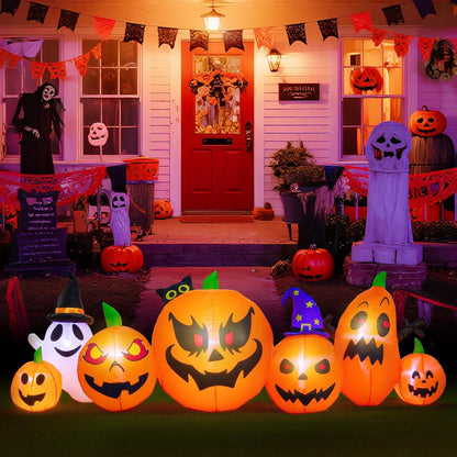 Halloween Inflatable Tree with LEDs for Yard