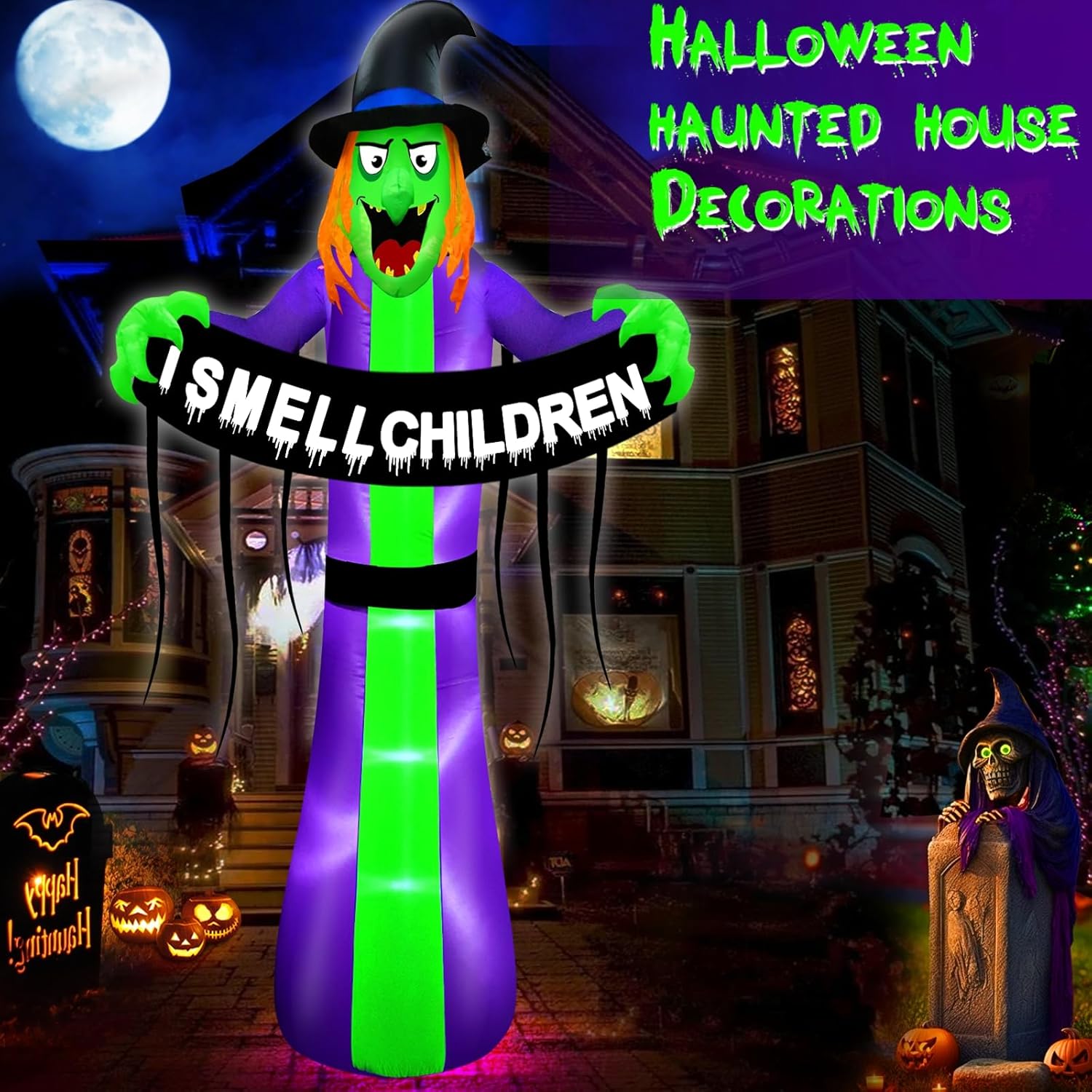 Giant Halloween Inflatable Pumpkins with LED Lights