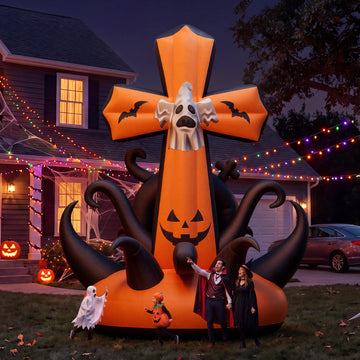 Commercial Halloween Inflatable Pumpkin Cross