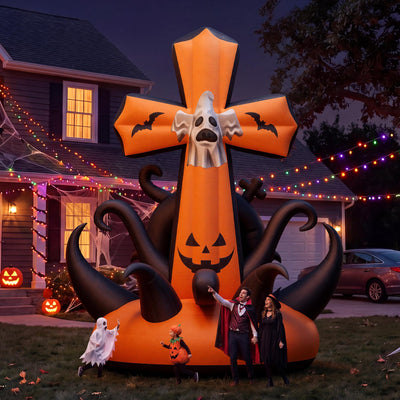 Commercial Halloween Inflatable Pumpkin Cross