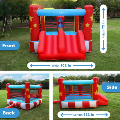 Kids 11 x 8.5 Boxing Ring Bounce House Castle