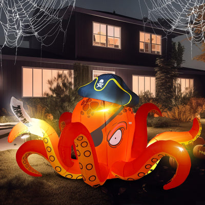 Pirate Octopus Inflatable Halloween Decoration