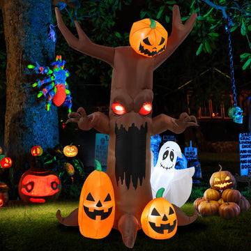 Pumpkin Ghost Tree Halloween Inflatable Outdoor Decoration