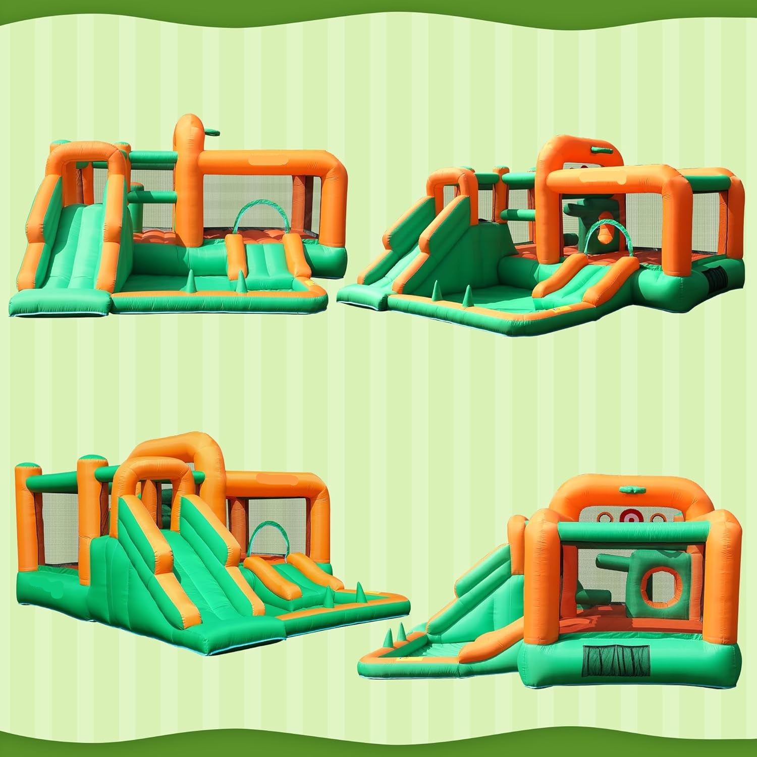 Bounce House with Dual Slides & Ball Pit for Kids