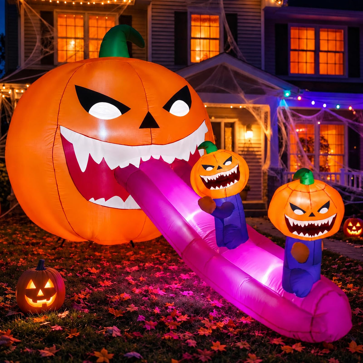 Lighted Blow Up Inflatable Giant Pumpkin for Lawn Events