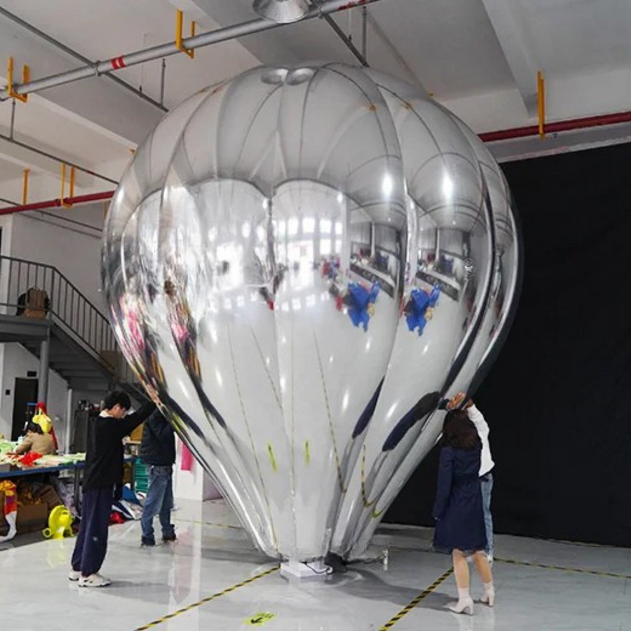 Individueller bunter aufblasbarer Spiegel-Heißluftballon
