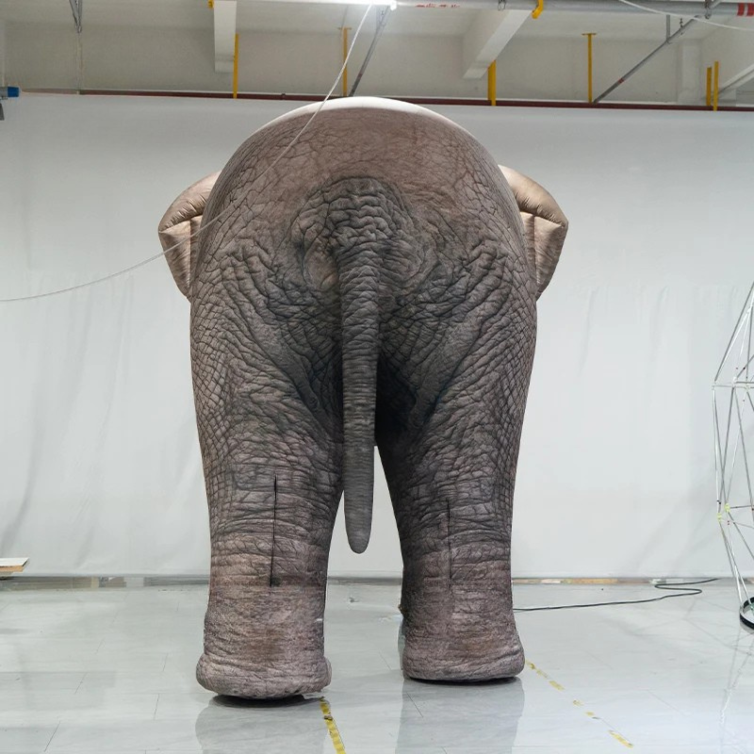 Mascota de elefante inflable de dibujos animados con iluminación LED