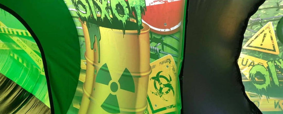 Aufblasbare Laser Tag Arena Labyrinth "Toxic"-Thema