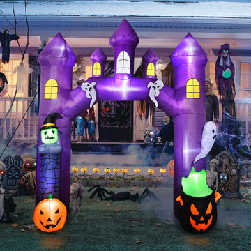 10FT Halloween Inflatable Castle Archway Outdoor Entrance